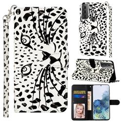 Leopard Panther 3D Leather Phone Holster Wallet Case for Samsung Galaxy S21 Plus / S30 Plus