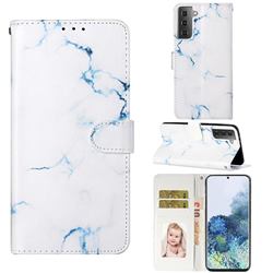 Soft White Marble PU Leather Wallet Case for Samsung Galaxy S21 Plus / S30 Plus