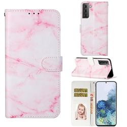 Pink Marble PU Leather Wallet Case for Samsung Galaxy S21 Plus / S30 Plus