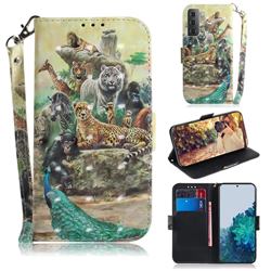 Beast Zoo 3D Painted Leather Wallet Phone Case for Samsung Galaxy S21 Plus / S30 Plus