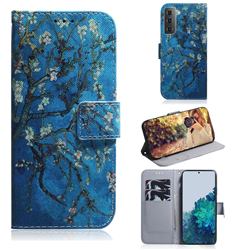 Apricot Tree PU Leather Wallet Case for Samsung Galaxy S21 Plus / S30 Plus