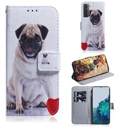 Pug Dog PU Leather Wallet Case for Samsung Galaxy S21 Plus / S30 Plus