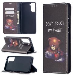 Chainsaw Bear Slim Magnetic Attraction Wallet Flip Cover for Samsung Galaxy S21 Plus / S30 Plus