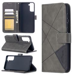 Binfen Color BF05 Prismatic Slim Wallet Flip Cover for Samsung Galaxy S21 Plus - Gray