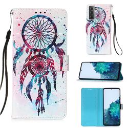 ColorDrops Wind Chimes 3D Painted Leather Wallet Case for Samsung Galaxy S21 Plus
