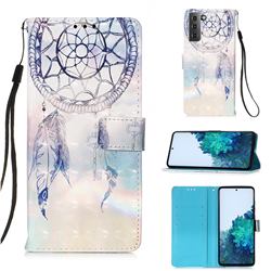 Fantasy Campanula 3D Painted Leather Wallet Case for Samsung Galaxy S21 Plus