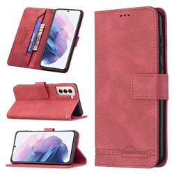 Binfen Color RFID Blocking Leather Wallet Case for Samsung Galaxy S21 Plus - Red