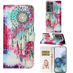 Butterfly Chimes PU Leather Wallet Case for Samsung Galaxy S21 Ultra / S30 Ultra