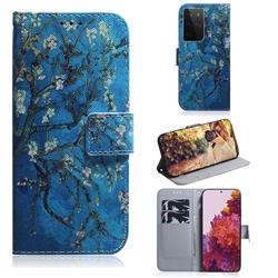 Apricot Tree PU Leather Wallet Case for Samsung Galaxy S21 Ultra / S30 Ultra