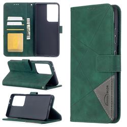 Binfen Color BF05 Prismatic Slim Wallet Flip Cover for Samsung Galaxy S21 Ultra - Green