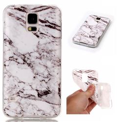 White Soft TPU Marble Pattern Case for Samsung Galaxy S5
