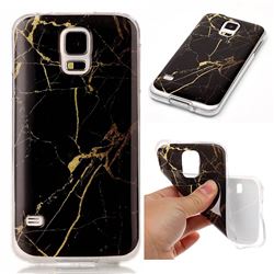 Black Gold Soft TPU Marble Pattern Case for Samsung Galaxy S5