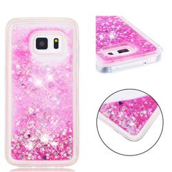 Dynamic Liquid Glitter Quicksand Sequins TPU Phone Case for Samsung Galaxy S5 G900 - Rose