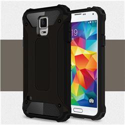 King Kong Armor Premium Shockproof Dual Layer Rugged Hard Cover for Samsung Galaxy S5 G900 - Black Gold