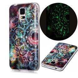 Datura Flowers Noctilucent Soft TPU Back Cover for Samsung Galaxy S5 G900