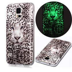 Leopard Tiger Noctilucent Soft TPU Back Cover for Samsung Galaxy S5 G900