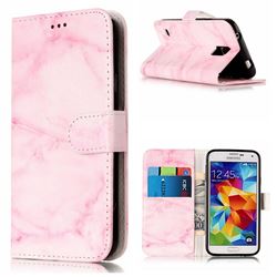 Pink Marble PU Leather Wallet Case for Samsung Galaxy S5