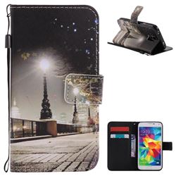 City Night View PU Leather Wallet Case for Samsung Galaxy S5 G900