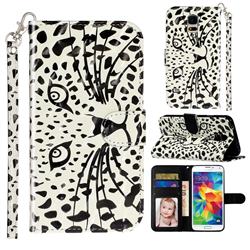 Leopard Panther 3D Leather Phone Holster Wallet Case for Samsung Galaxy S5 G900
