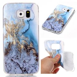 Sea Blue Soft TPU Marble Pattern Case for Samsung Galaxy S6