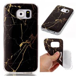 Black Gold Soft TPU Marble Pattern Case for Samsung Galaxy S6