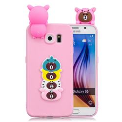 Expression Bear Soft 3D Climbing Doll Soft Case for Samsung Galaxy S6 G920
