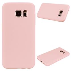 Candy Soft Silicone Protective Phone Case for Samsung Galaxy S6 G920 - Light Pink