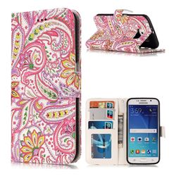 Pepper Flowers 3D Relief Oil PU Leather Wallet Case for Samsung Galaxy S6 G920