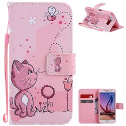 Cats and Bees PU Leather Wallet Case for Samsung Galaxy S6 G920