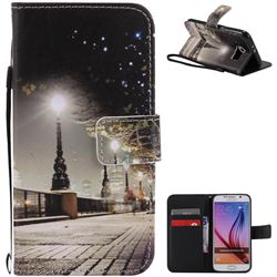 City Night View PU Leather Wallet Case for Samsung Galaxy S6 G920