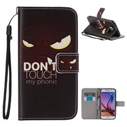 Angry Eyes PU Leather Wallet Case for Samsung Galaxy S6 G920