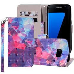 Colored Diamond 3D Painted Leather Phone Wallet Case Cover for Samsung Galaxy S6 G920
