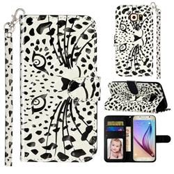 Leopard Panther 3D Leather Phone Holster Wallet Case for Samsung Galaxy S6 G920