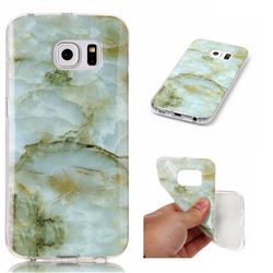 Jade Green Soft TPU Marble Pattern Case for Samsung Galaxy S6 Edge