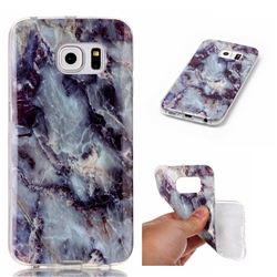 Rock Blue Soft TPU Marble Pattern Case for Samsung Galaxy S6 Edge