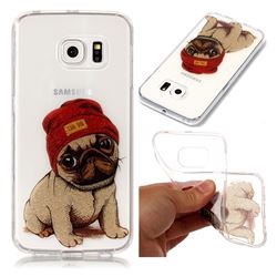 Pugs Dog Super Clear Flash Powder Shiny Soft TPU Back Cover for Samsung Galaxy S6 Edge G925