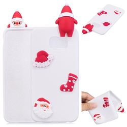 White Santa Claus Christmas Xmax Soft 3D Silicone Case for Samsung Galaxy S6 Edge G925