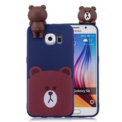 Cute Bear Soft 3D Climbing Doll Soft Case for Samsung Galaxy S6 Edge G925