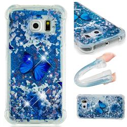 Flower Butterfly Dynamic Liquid Glitter Sand Quicksand Star TPU Case for Samsung Galaxy S6 Edge G925