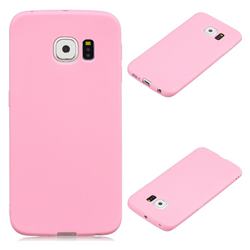 Candy Soft Silicone Protective Phone Case for Samsung Galaxy S6 Edge G925 - Dark Pink