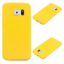 Candy Soft Silicone Protective Phone Case for Samsung Galaxy S6 Edge G925 - Yellow
