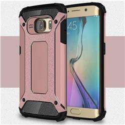 King Kong Armor Premium Shockproof Dual Layer Rugged Hard Cover for Samsung Galaxy S6 Edge G925 - Rose Gold