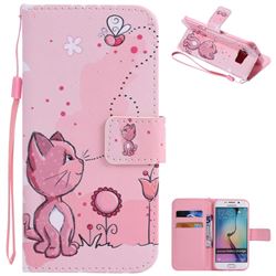 Cats and Bees PU Leather Wallet Case for Samsung Galaxy S6 Edge G925