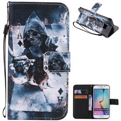 Skull Magician PU Leather Wallet Case for Samsung Galaxy S6 Edge G925