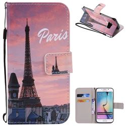 Paris Eiffel Tower PU Leather Wallet Case for Samsung Galaxy S6 Edge G925