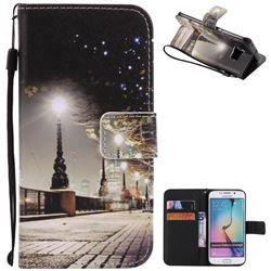 City Night View PU Leather Wallet Case for Samsung Galaxy S6 Edge G925