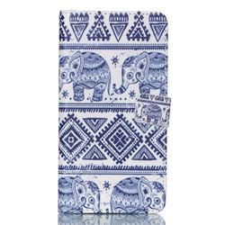 Elephant Tribal Leather Wallet Case for Samsung Galaxy S6 Edge Plus G928 G928P G928A