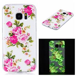 Peony Noctilucent Soft TPU Back Cover for Samsung Galaxy S7