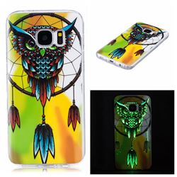 Owl Wind Chimes Noctilucent Soft TPU Back Cover for Samsung Galaxy S7