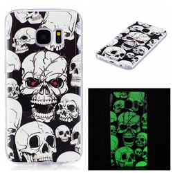 Red-eye Ghost Skull Noctilucent Soft TPU Back Cover for Samsung Galaxy S7